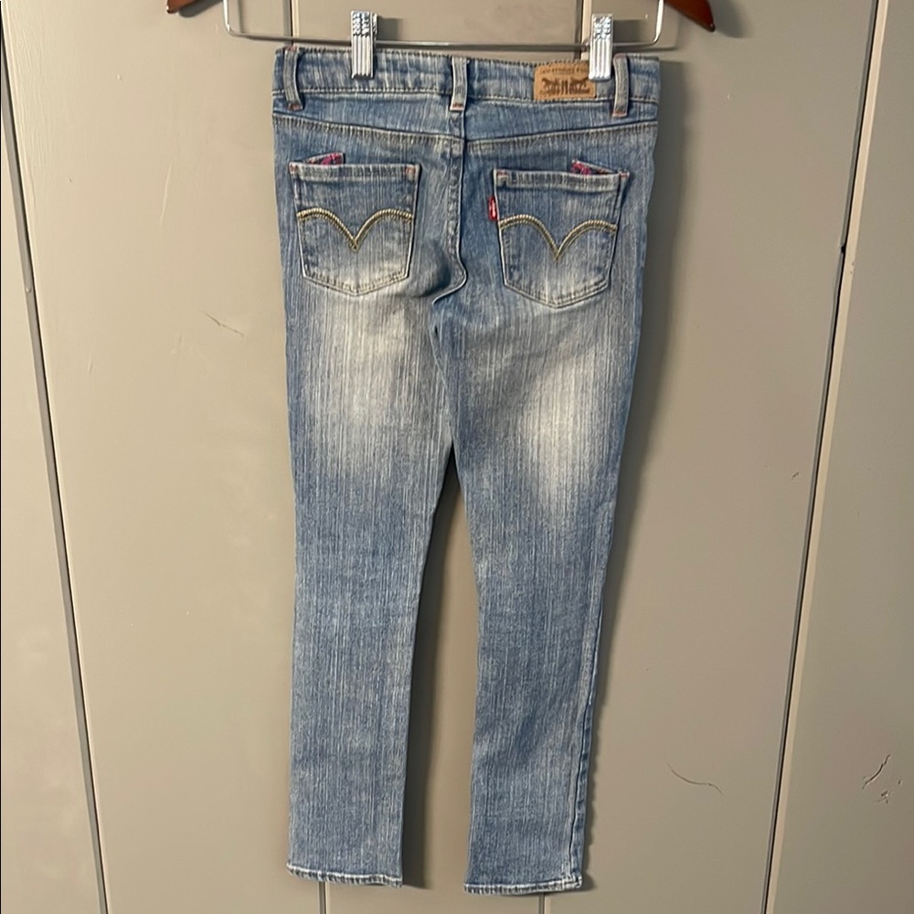 Girl's Levi's Skinny Jeans Southwest Accent - Picture 2 of 2